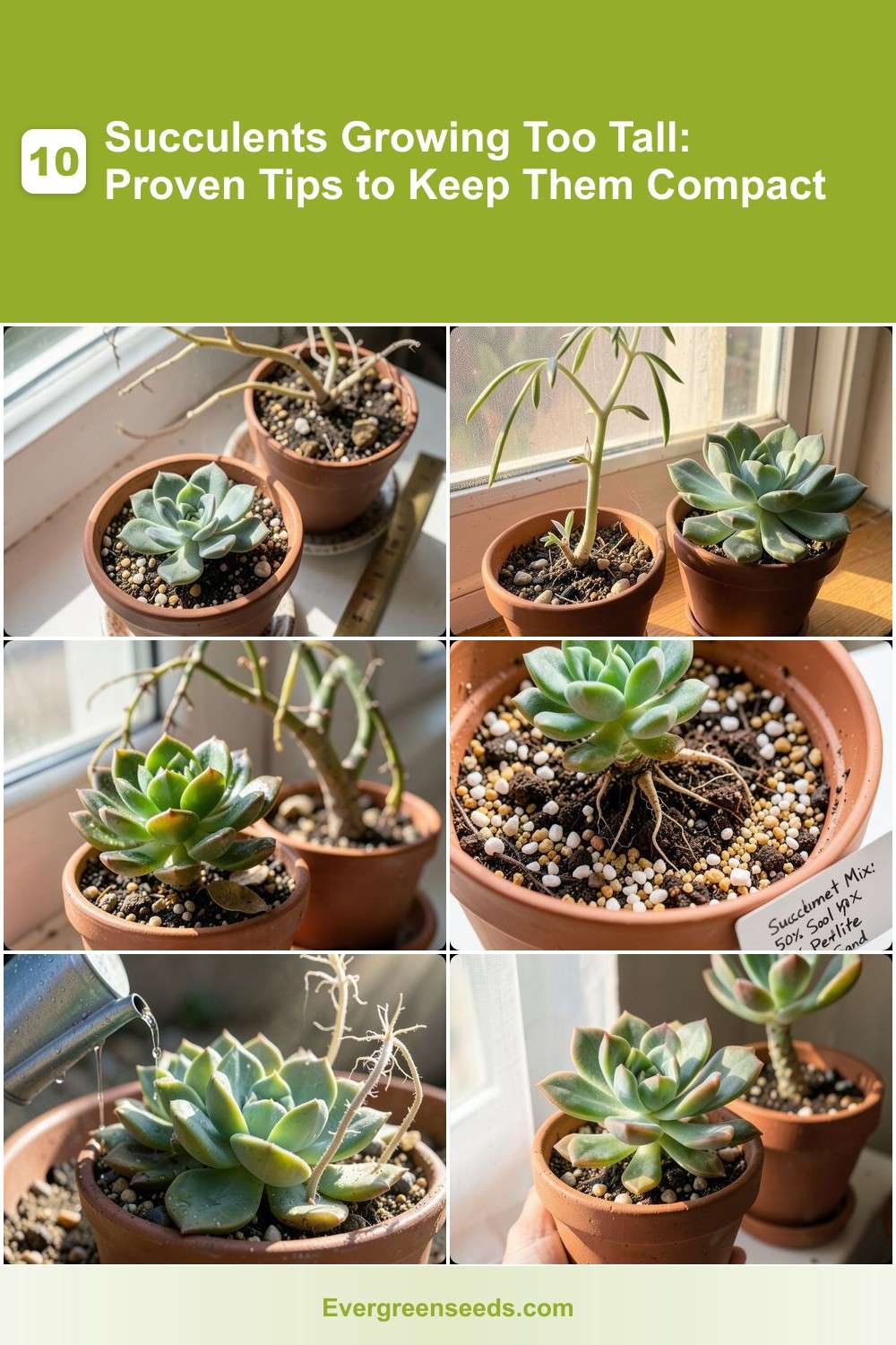 10 Succulents Growing Too Tall: Proven Tips to Keep Them Compact ...