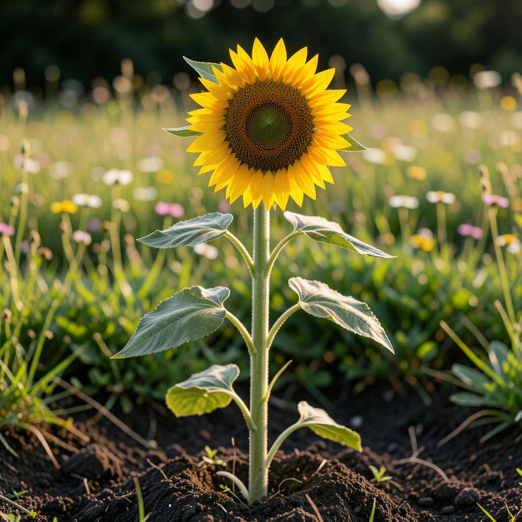 how tall can sunflowers grow illustration with key details
