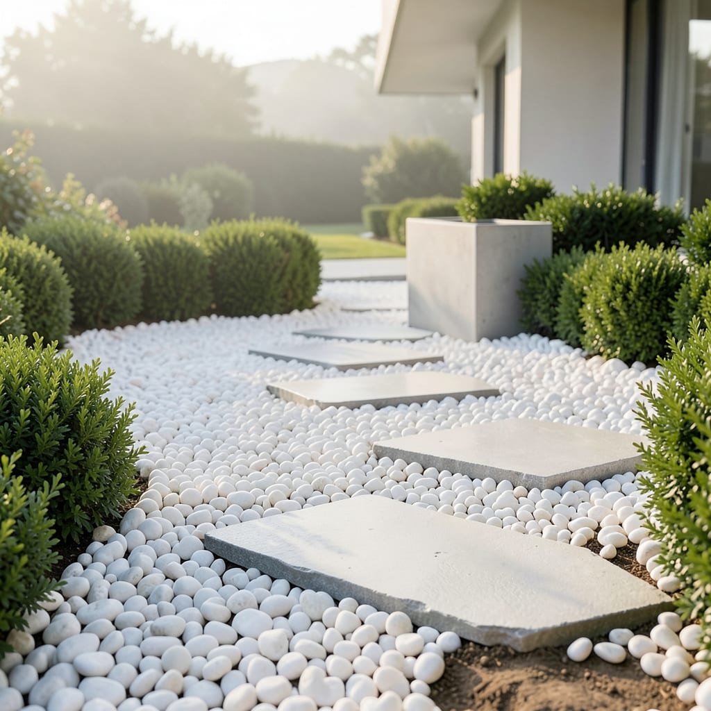10 Landscaping Ideas With White Rocks: Stunning Garden Design Tips ...