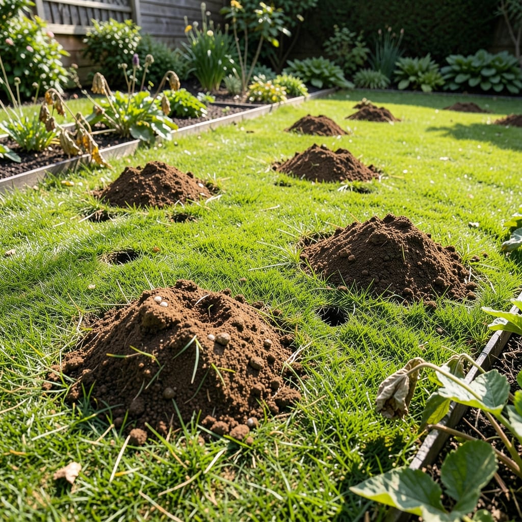 Signs Of Gophers In The Yard: Fresh Mounds And Chewed Plants Signs Of Gophers In The Yard: Fresh Mounds And Chewed Plants